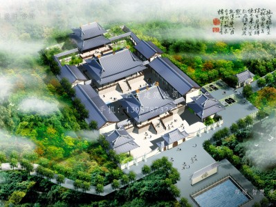 衢州依云寺建筑规划设计图