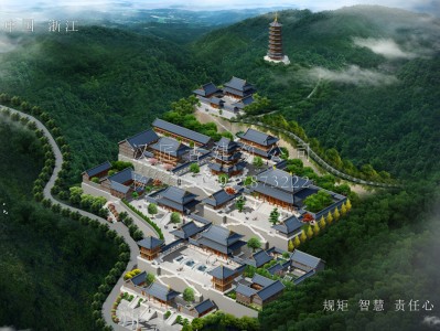 衢州龙王寺古建规划设计布局图